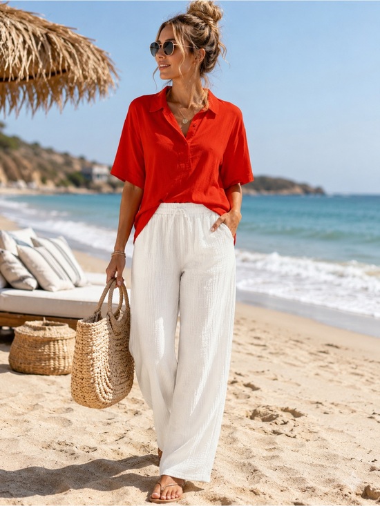 Zenana Outfitters Pants - Effortless Coastal Two-Piece Outfit